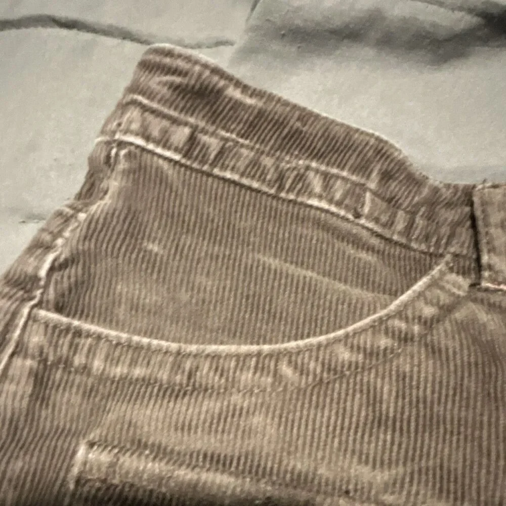 Old Navy Girls-Brown Corduroy, A-Line Knee Skirt, Pockets Button: Size 10